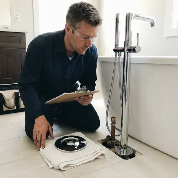 JKV Plumbing technician providing bathroom plumbing in Green River, WY