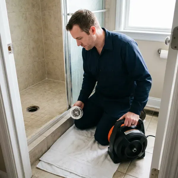JKV Plumbing technician providing drain cleaning in Cheyenne, WY