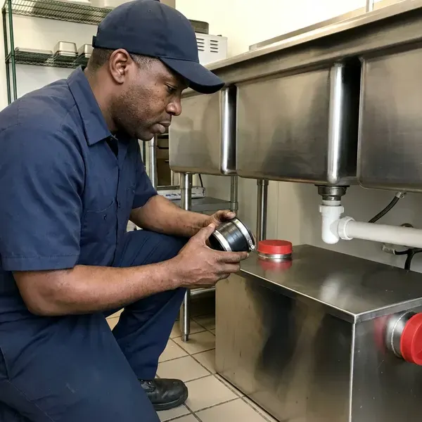 Local grease trap installation by JKV Plumbing, Cheyenne, WY