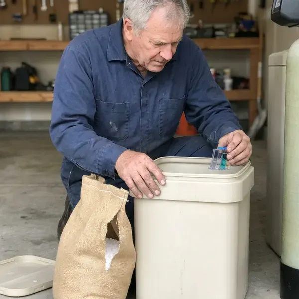 JKV Plumbing technician providing water softener repair in Cheyenne, WY